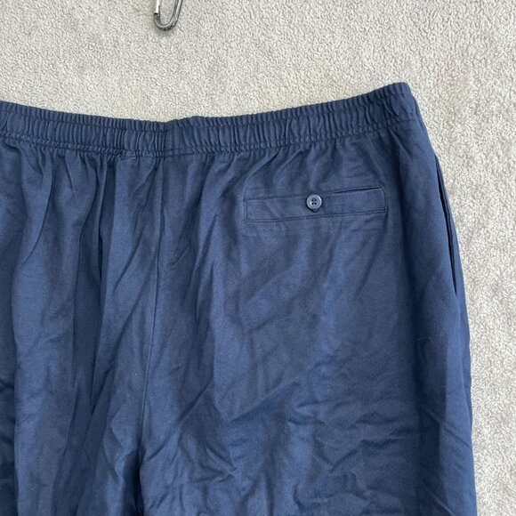 NWOT Lands' End Men's 3XL Navy Blue Lounge Pants Cotton Elastic Waist - Picture 6 of 7